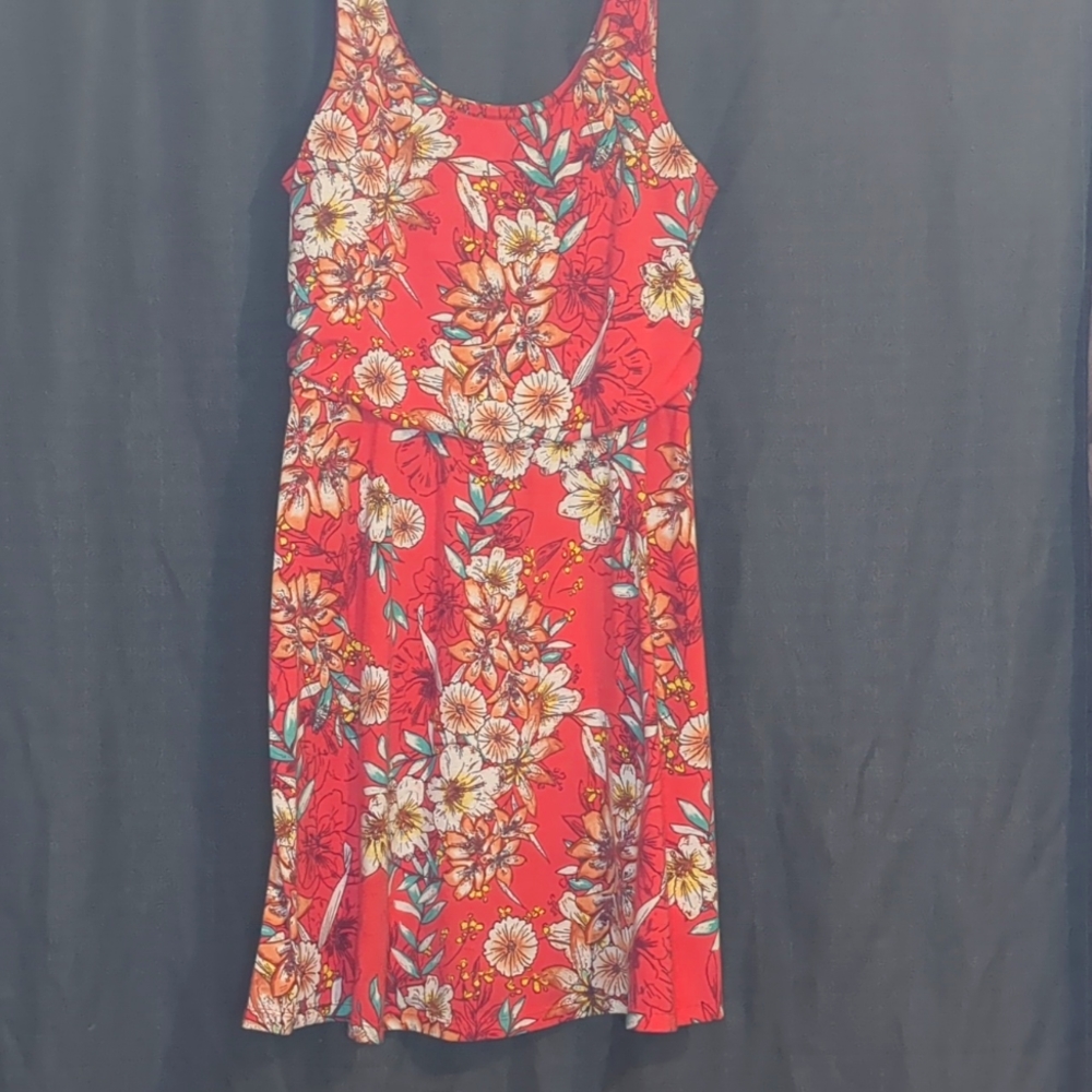 Floral sleeveless knit dress. Faded Glory.